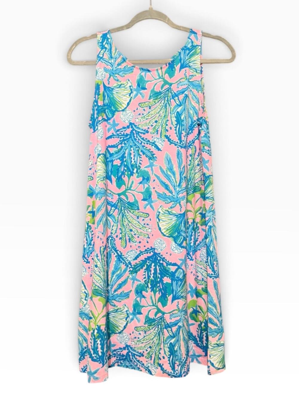 Lilly Pulitzer Kristen Swing Dress Raising Shell Sea Turtle S Crisscross Back